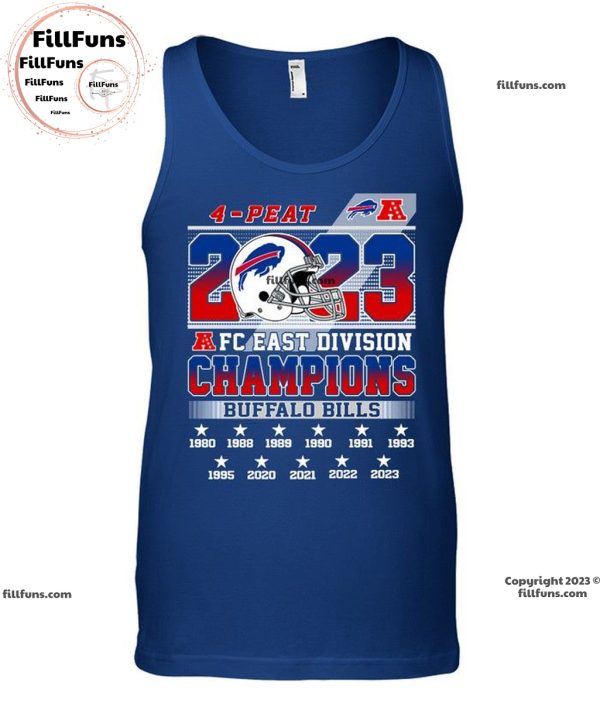 4-Peat 2023 AFC East Division Champions Buffalo Bills Unisex T-Shirt