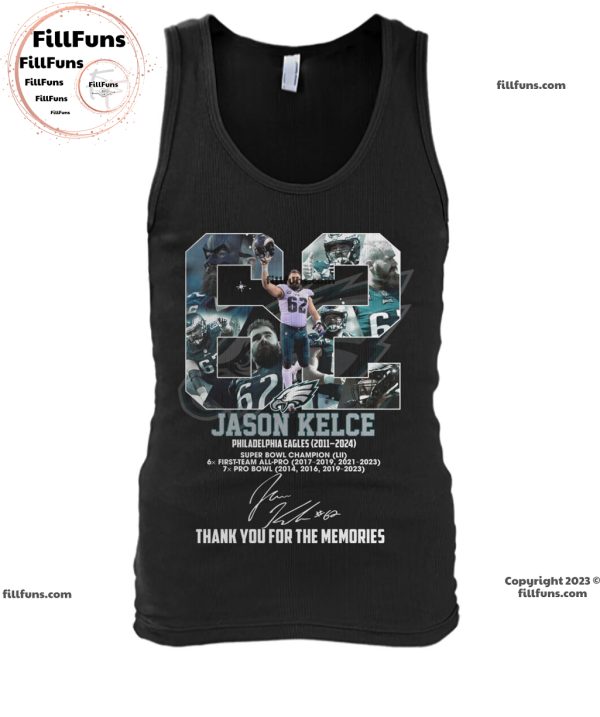 Jason Kelce Philadelphia Eagles 2011 – 2024 Thank You For The Memories Unisex T-Shirt