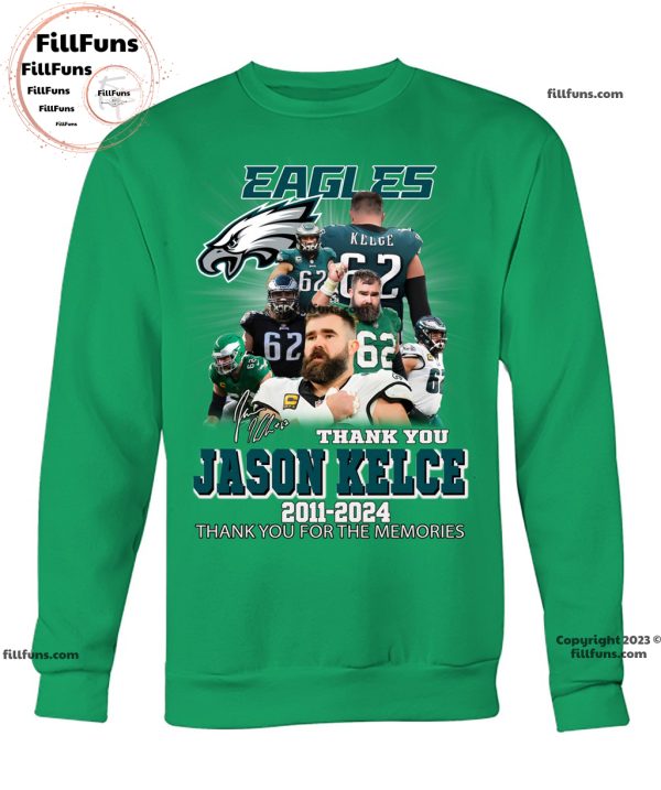 Philadelphia Eagles Jason Kelce 2011 – 2024 Thank You For The Memories Unisex T-Shirt