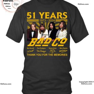 51 Years 1973 – 2024 Bad Company Thank You For The Memories Unisex T-Shirt