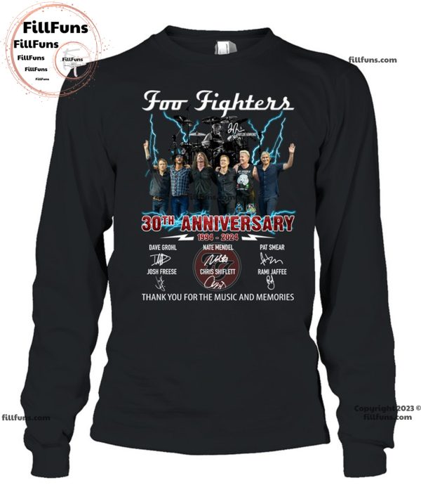 Foo Fighters 30th Anniversary 1994 – 2024 Thank You For The Music And Memories Unisex T-Shirt