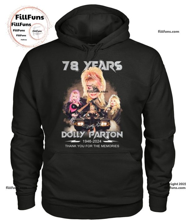 78 Years Dolly Parton 1946 – 2024 Thank You For The Memories Unisex T-Shirt