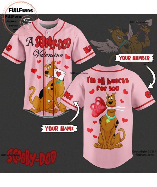 A Scooby-Doo Valentine I’m All Hearts For You Custom Baseball Jersey