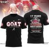 Alabama Crimson Tide GOAT Greatest Of All Time Coach Nick Saban 17 Years 2007 – 2023 Thank You Coach 3D Shirt – Red