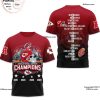 San Francisco 49ers National Football Conference Champions 2023 Red 3D T-Shirt