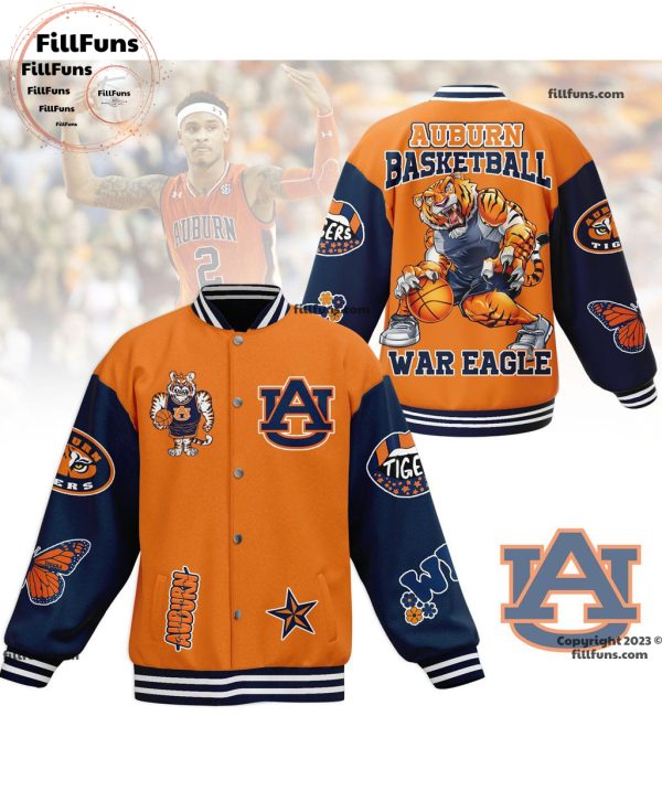 Auburn Basketball War Eagle Baseball Jacket