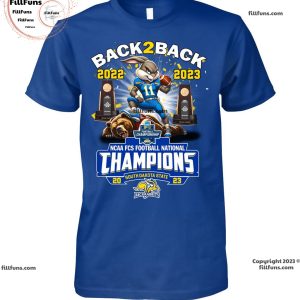 Back To Back 2022 – 2023 NCAA FCS Football National Champions 2023 South Dakota State Jackrabbits Unisex T-Shirt