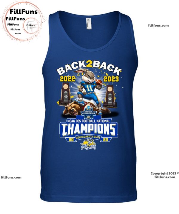 Back To Back 2022 – 2023 NCAA FCS Football National Champions 2023 South Dakota State Jackrabbits Unisex T-Shirt