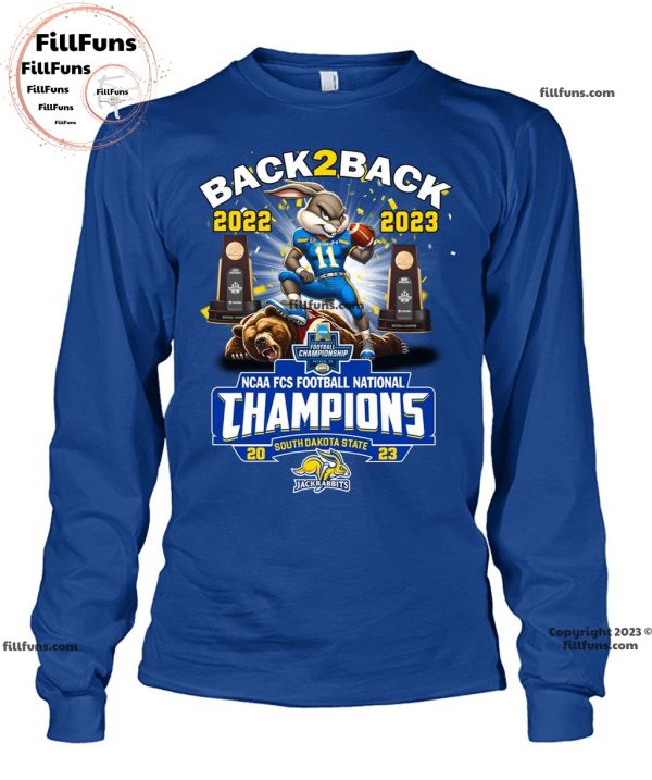 Back To Back 2022 – 2023 NCAA FCS Football National Champions 2023 South Dakota State Jackrabbits Unisex T-Shirt