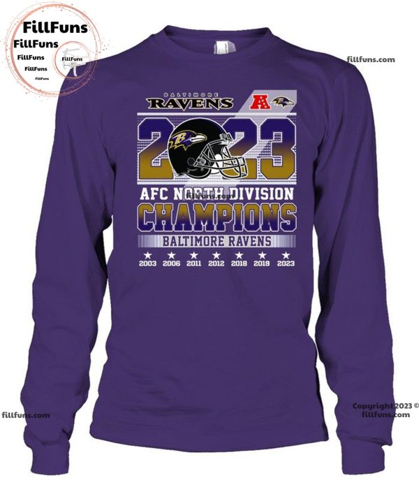 Baltimore Ravens 2023 AFC North Division Champions Unisex T-Shirt