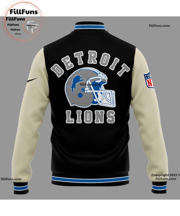 Barry Sanders Detroit Lions NFL Baseball Jacket