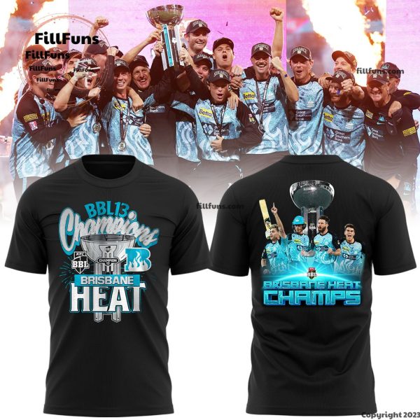 BBL13 Champions Brisbane Heat 3D T-Shirt