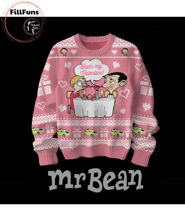 Bean My Valentine I Love You Like Mr Bean Loves Teddy Sweater