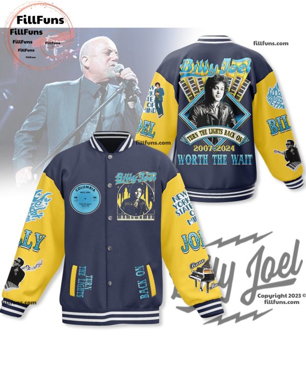 Billy Joel Turn The Lights Back On 2007 – 2024 Worth The Wait Baseball Jacket