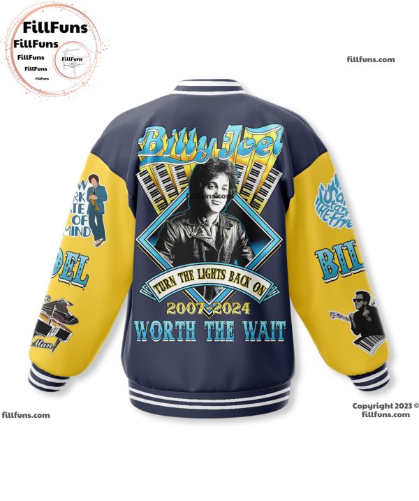Billy Joel Turn The Lights Back On 2007 – 2024 Worth The Wait Baseball Jacket