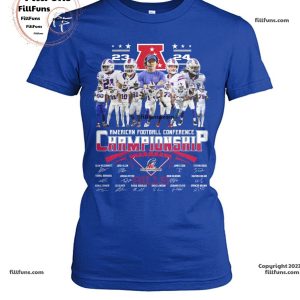 Buffalo Bills 2023 – 2024 American Football Conference Championship Signatures Unisex T-Shirt