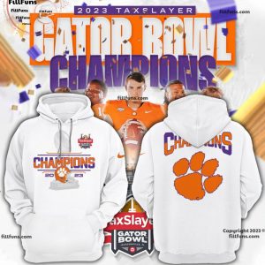 Clemson Tigers Football TaxSlayer Gator Bowl Champions Hoodie, Jogger, Cap