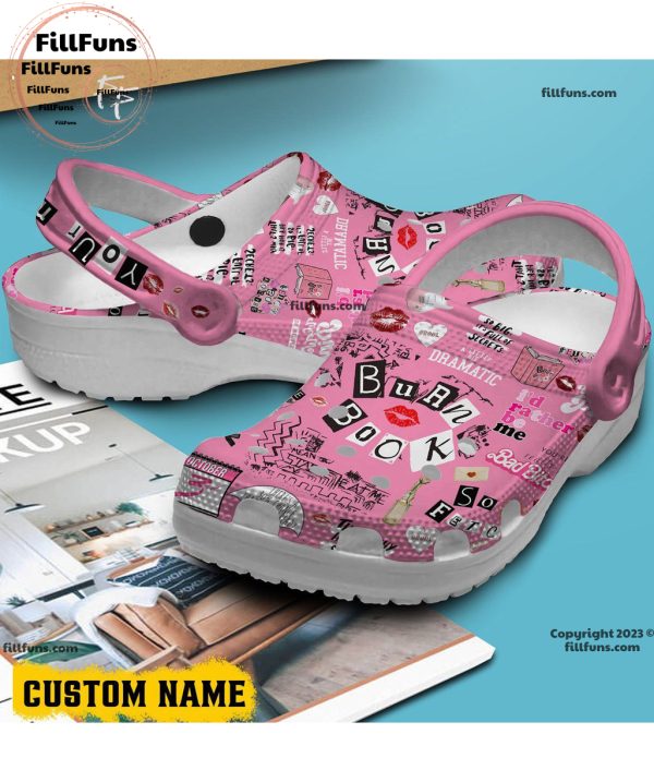 Custom Name Burn Book Mean Girls Crocs