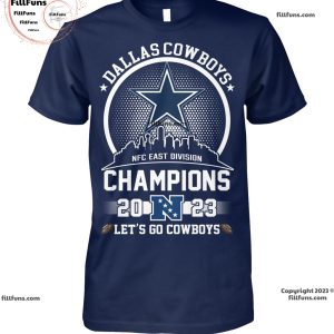 Dallas Cowboys NFC East Champions 2023 Let’s Go Cowboys Unisex T-Shirt