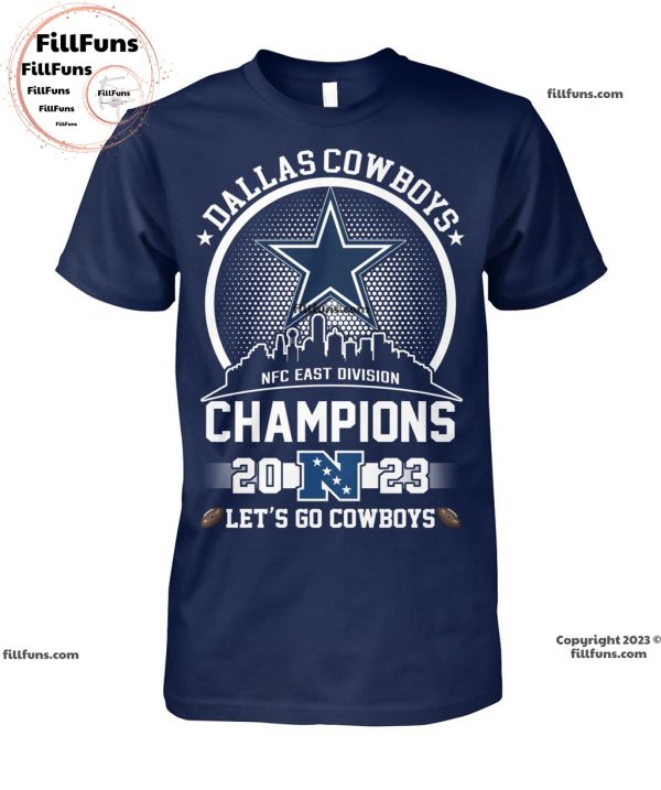 Dallas Cowboys NFC East Champions 2023 Let’s Go Cowboys Unisex T-Shirt