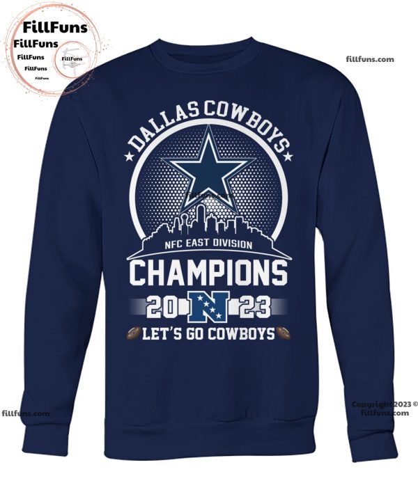 Dallas Cowboys NFC East Champions 2023 Let’s Go Cowboys Unisex T-Shirt