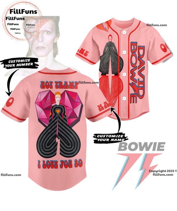 David Bowie Hot Tramp I Love You So Custom Baseball Jersey