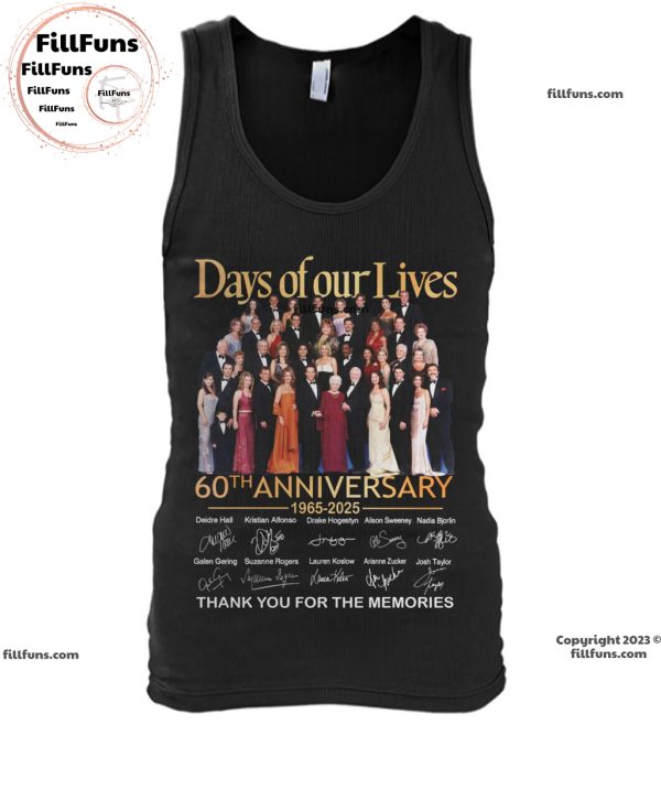 Days Of Our Lives 60th Anniversary 1965 – 2025 Thank You For The Memories Unisex T-Shirt