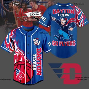 Dayton Flyers Go Flyers Custom Baseball Jersey