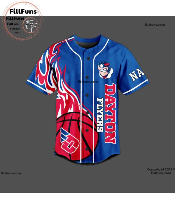 Dayton Flyers Go Flyers Custom Baseball Jersey