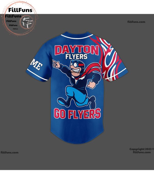 Dayton Flyers Go Flyers Custom Baseball Jersey