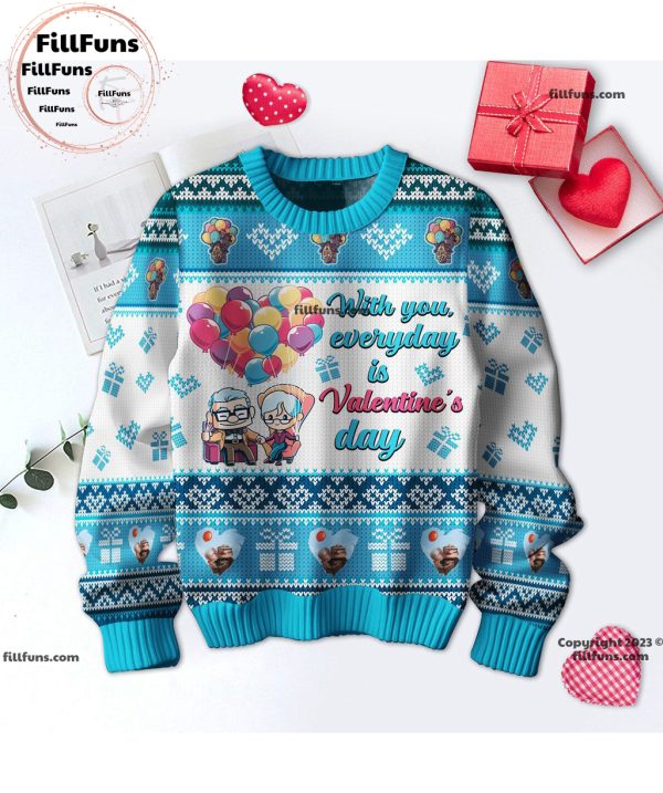 Disney UP Carl & Ellie With You Everyday Is Valentine’s Day Sweater