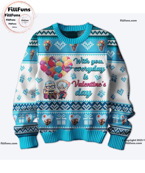 Disney UP Carl & Ellie With You Everyday Is Valentine’s Day Sweater