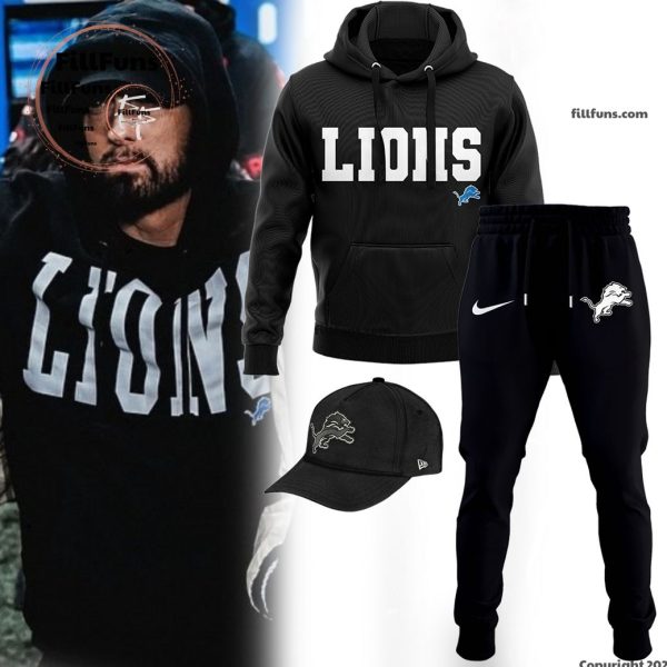 Eminem x Detroit Lions 2023 NFL Playoff Hoodie + Jogger + Cap