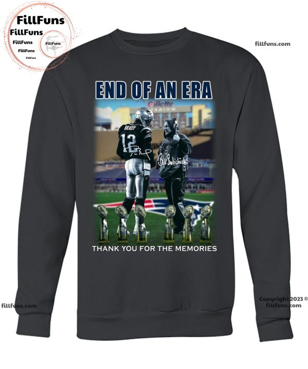 End Of An Era Tom Brady And Bill Belichick Thank You For The Memories Unisex T-Shirt