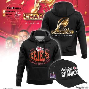 Est. 1960 Kansas City Chiefs AFC Champions Hoodie, Cap