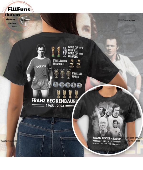 Franz Beckenbauer 1945 – 2024 Thank You For The Memories 3D T-Shirt