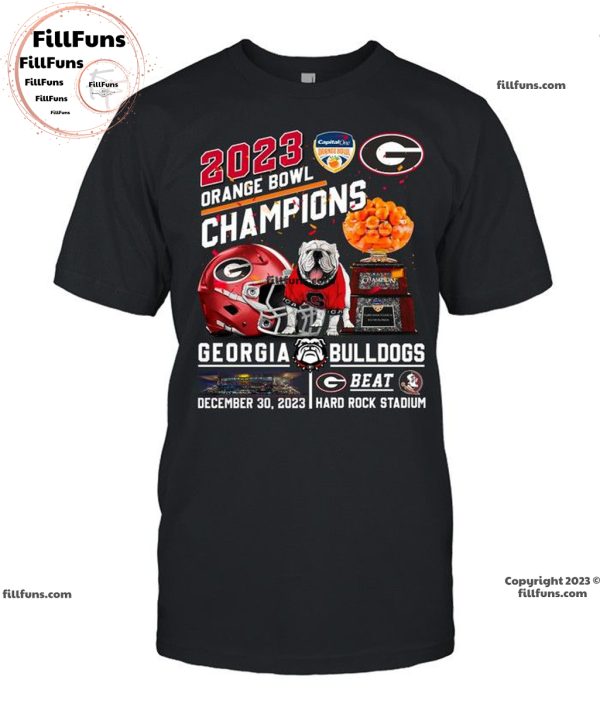 Georgia Bulldogs Beat Florida State Seminoles December 30, 2023 Hard Rock Stadium 2023 Unisex T-Shirt