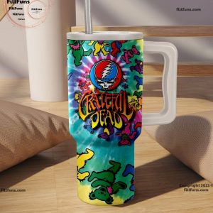 Grateful Dead 40oz Tumbler with Handle and Straw