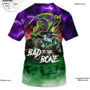 Grave Digger Monster Jam Truck Bad To The Bone All Over Print T-Shirt