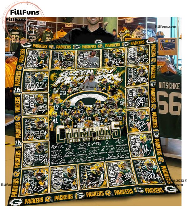 Green Bay Packers 2024 Champions Fleece Blanket