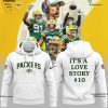Green Bay Packers It’s A Love Story 10 Hoodie – Black