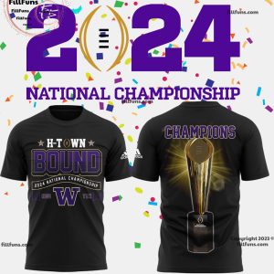 H-T WN Bound 2024 National Championship Washington Huskies Tshirt