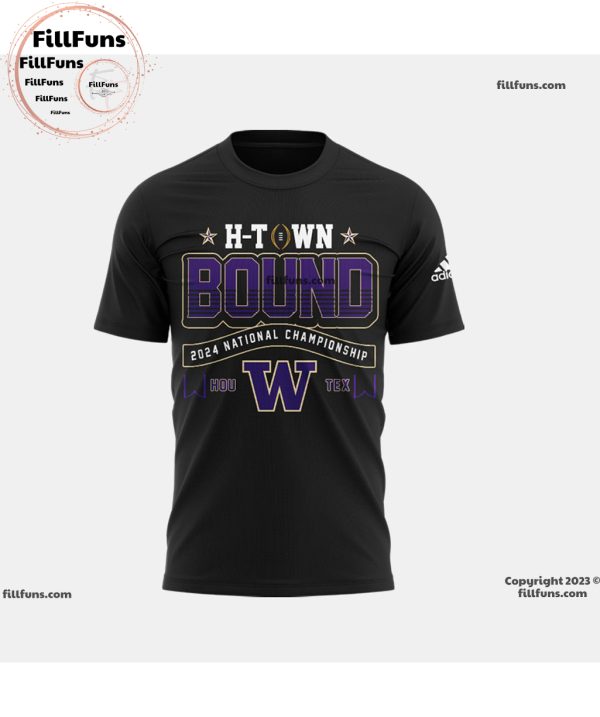 H-T WN Bound 2024 National Championship Washington Huskies Tshirt