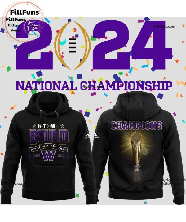 H-T WN Bound 2024 National Championship Washington Huskies Tshirt