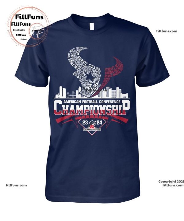 Houston Texans American Football Conference Championship 2023 – 2024 Unisex T-Shirt