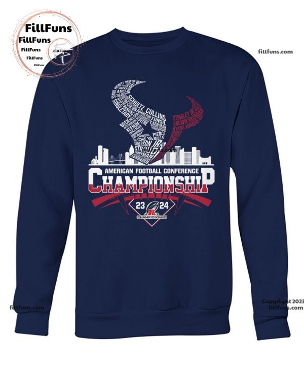 Houston Texans American Football Conference Championship 2023 – 2024 Unisex T-Shirt