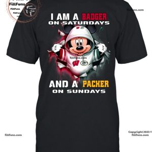 I Am A Badger On Saturdays And A Packers On Sundays Unisex T-Shirt