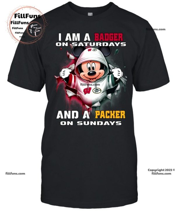 I Am A Badger On Saturdays And A Packers On Sundays Unisex T-Shirt