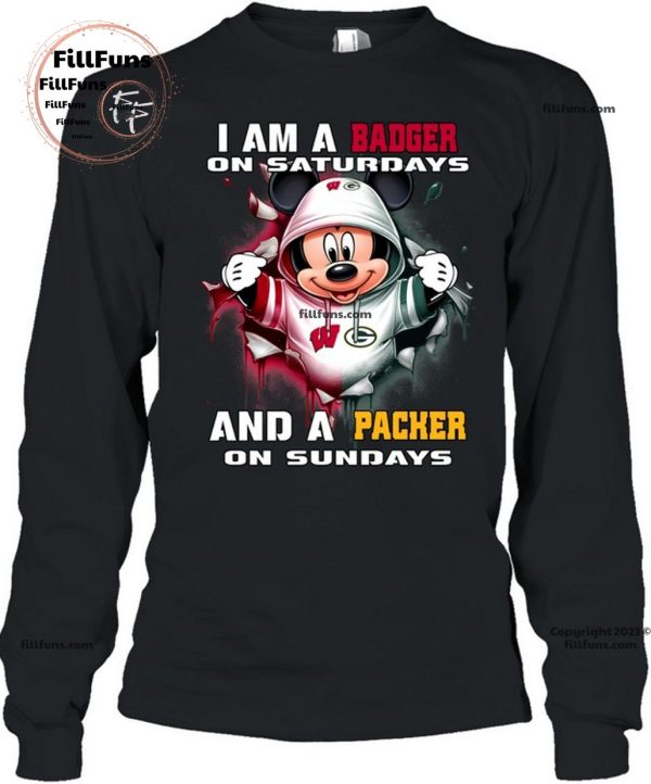 I Am A Badger On Saturdays And A Packers On Sundays Unisex T-Shirt