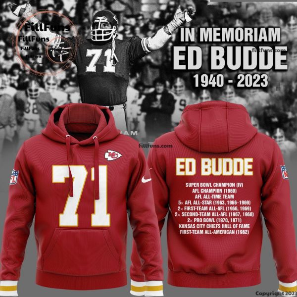 In Memoriam Ed Budde 1940 – 2023 Kansas City Chiefs Hoodie, Jogger, Cap